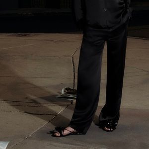 ZARA Silk Wide Leg Pants Limited Edition. New With Tags. 100% silk. Black.